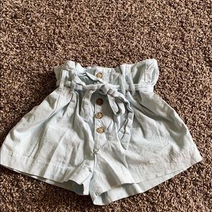 Mint Abercrombie paper bag shorts
